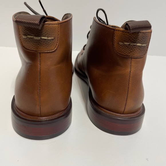 Nordstrom Men's Brown Leather Chukka Boots Lace Up Ankle Dress Boots Size 8 - Picture 4 of 9